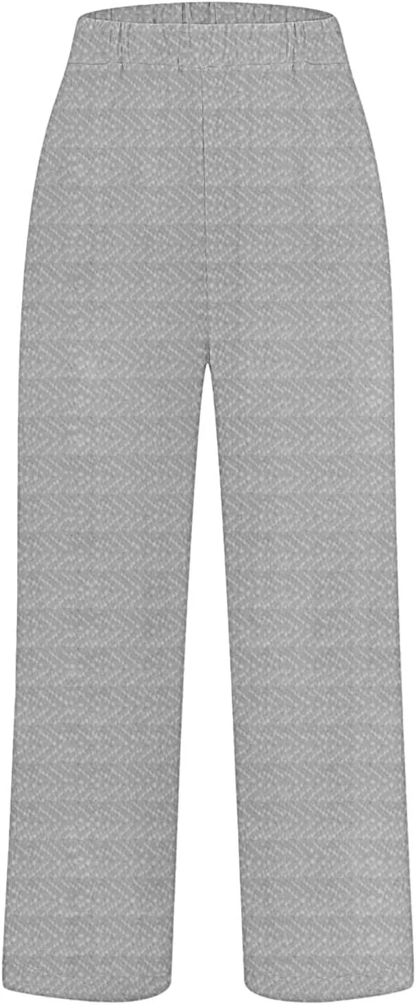 Women's Wide Leg Pants with Pockets Casual Loose Pants Wide Leg Loose Cotton Linen Palazzo Women's Beach