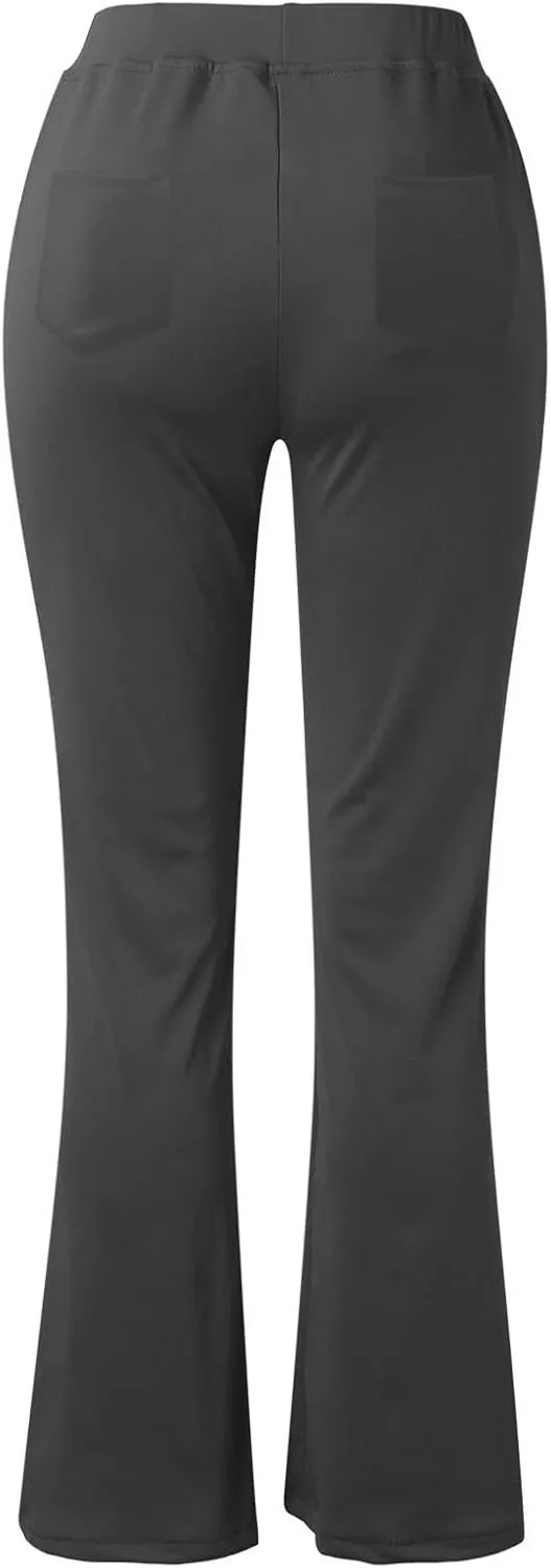 Work Pants for Women 2025 High Waist Stretch Soft Comfy Athletic Workout Yoga Pants Fashion Casual Business Trousers