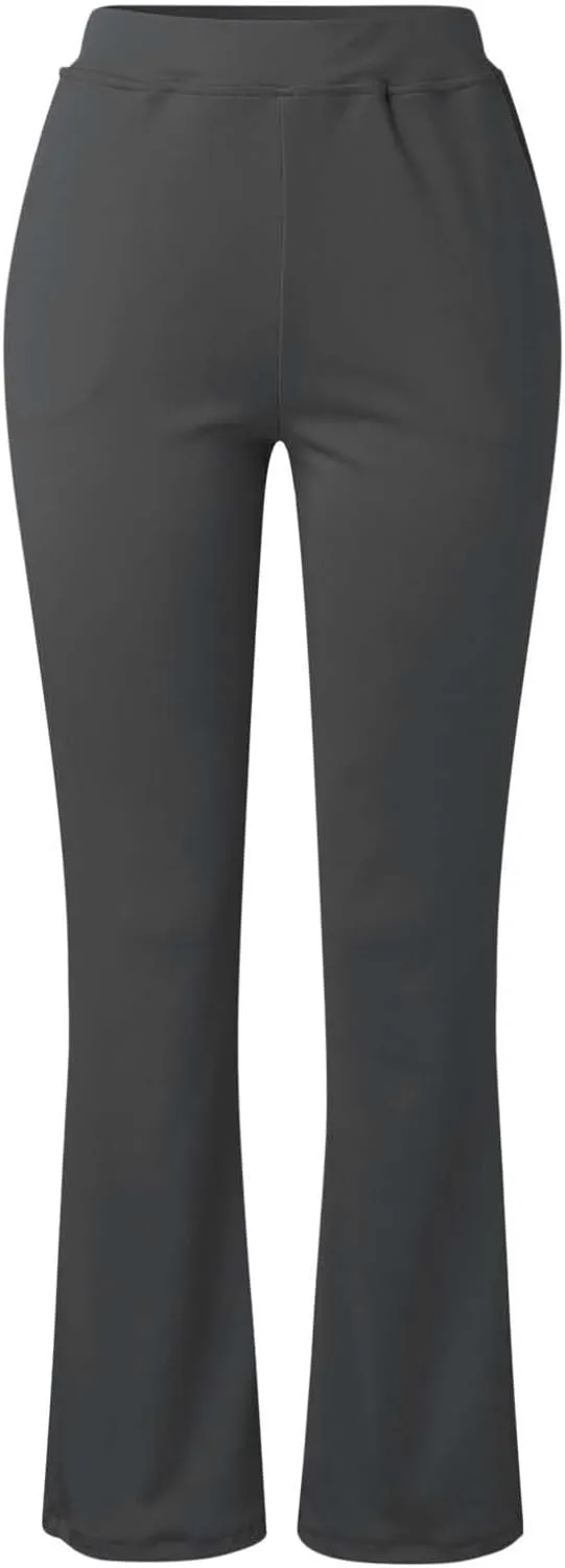Work Pants for Women 2025 High Waist Stretch Soft Comfy Athletic Workout Yoga Pants Fashion Casual Business Trousers