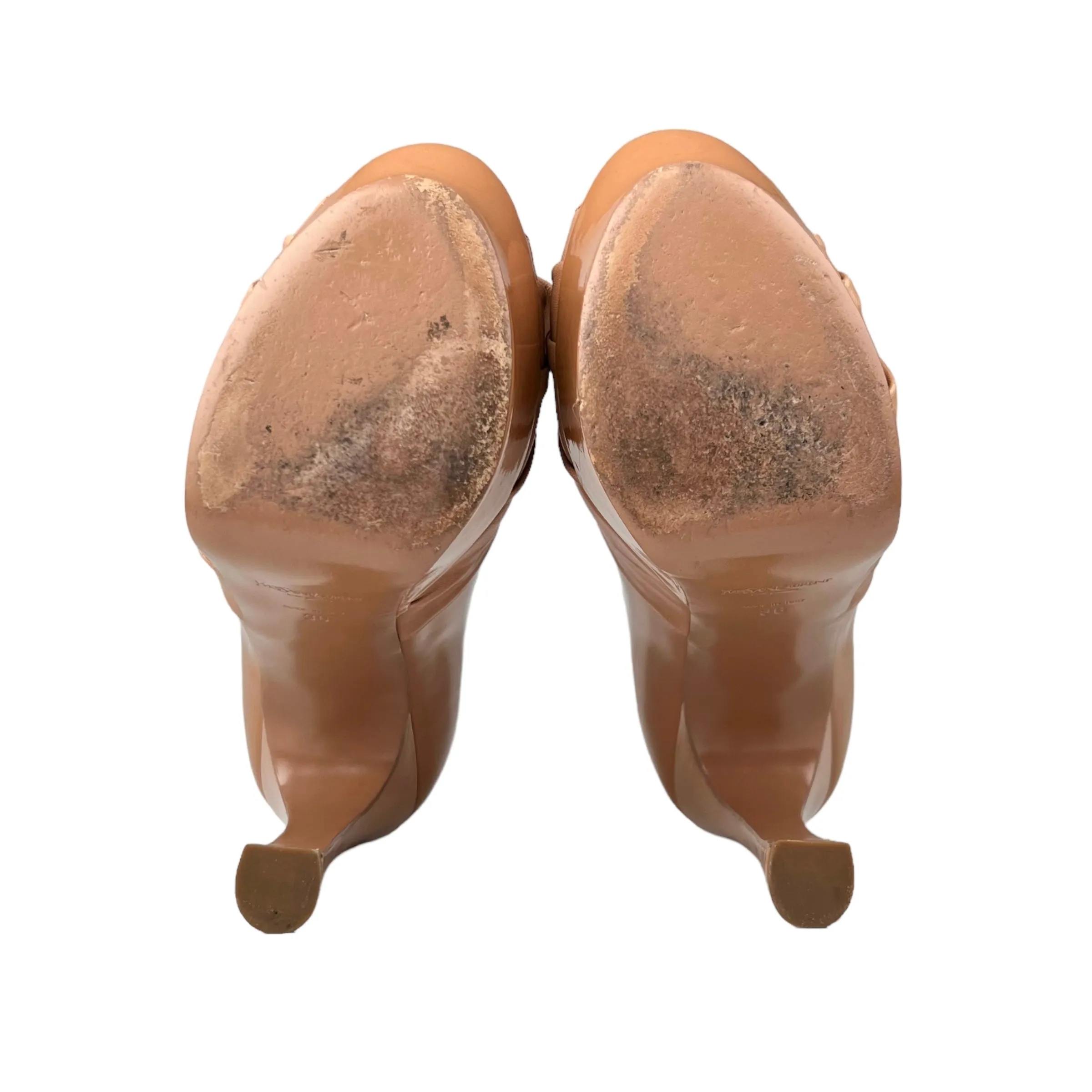 Yves Saint Laurent Clay Patent Leather Platform Palais B 105 Pump