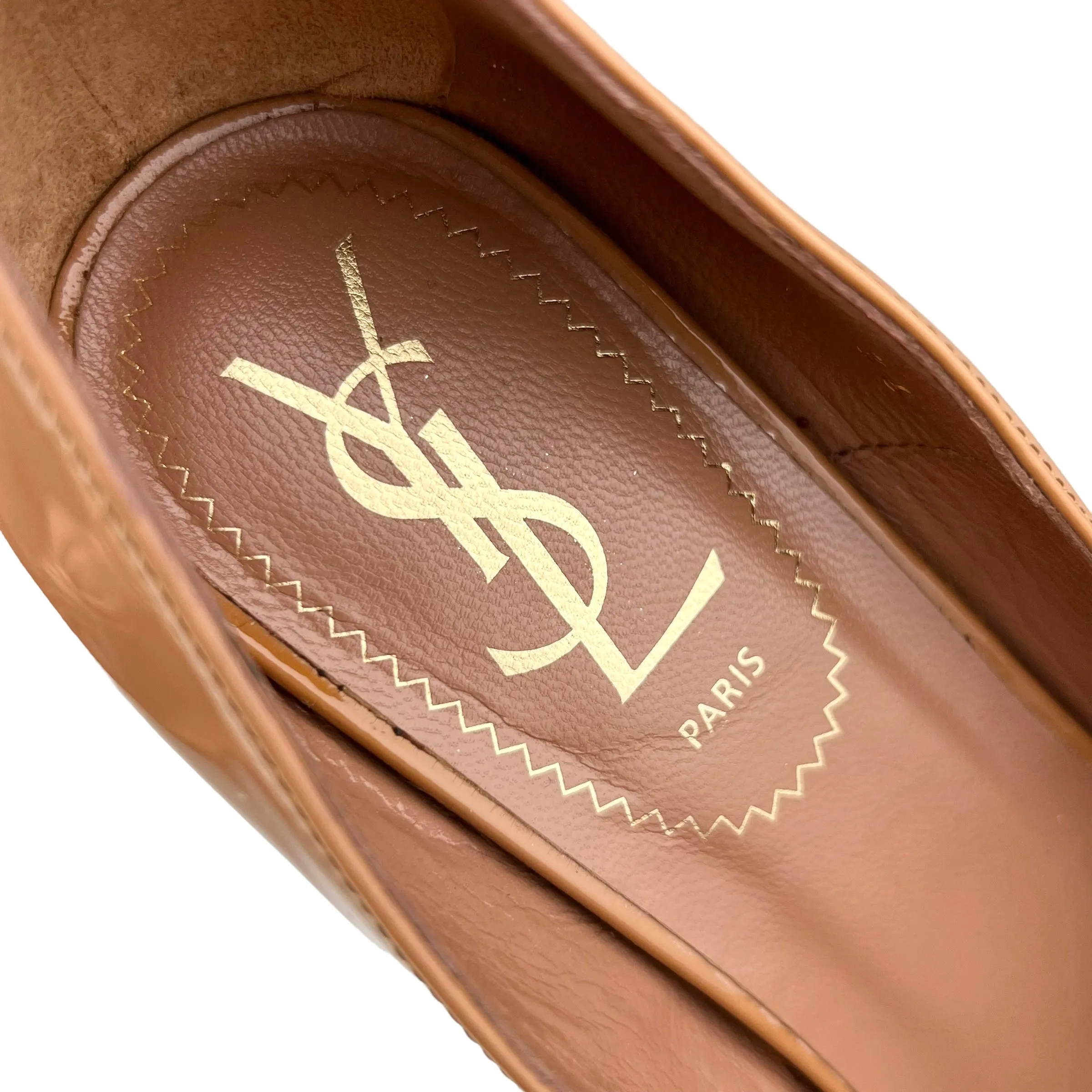 Yves Saint Laurent Clay Patent Leather Platform Palais B 105 Pump